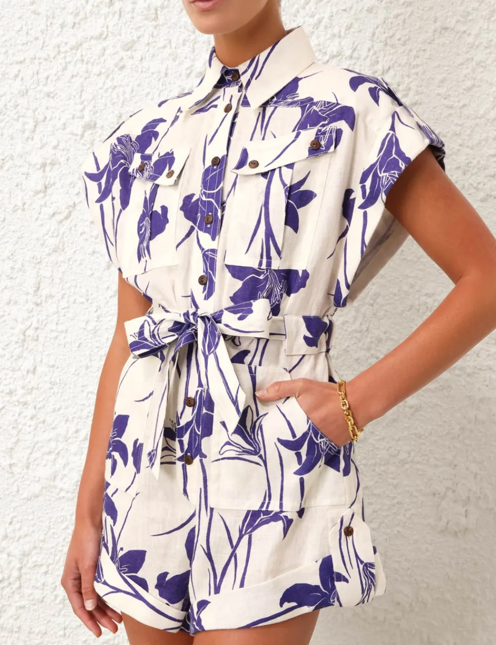 ZIMMERMANN Clothing<Acadian Cuffed Playsuit