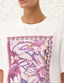 ZIMMERMANN Clothing<Acadian Printed Relaxed Tee