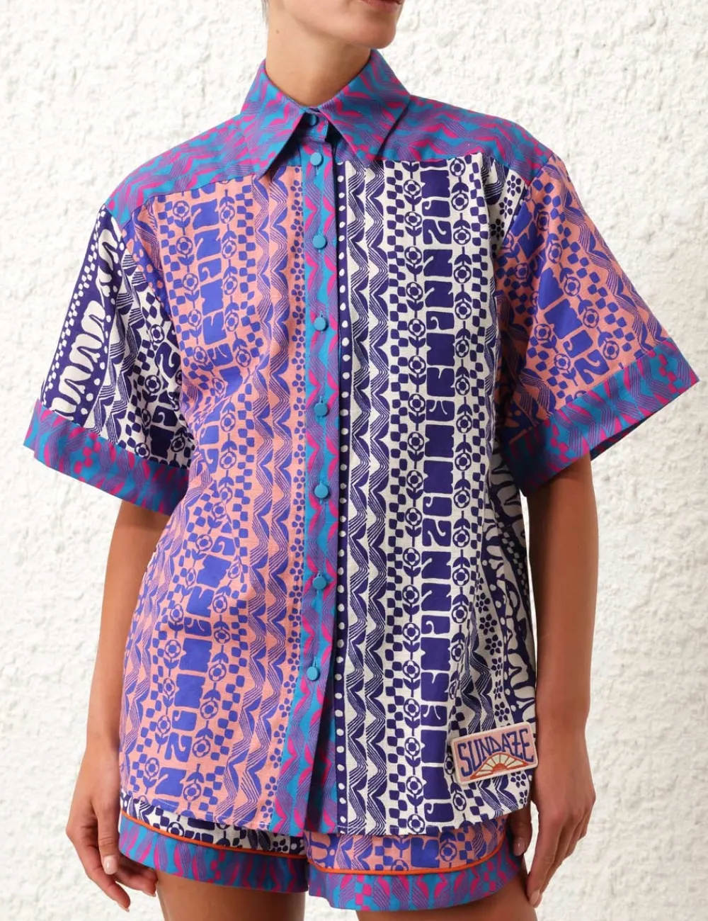 ZIMMERMANN Clothing<Acadian Spliced Shirt
