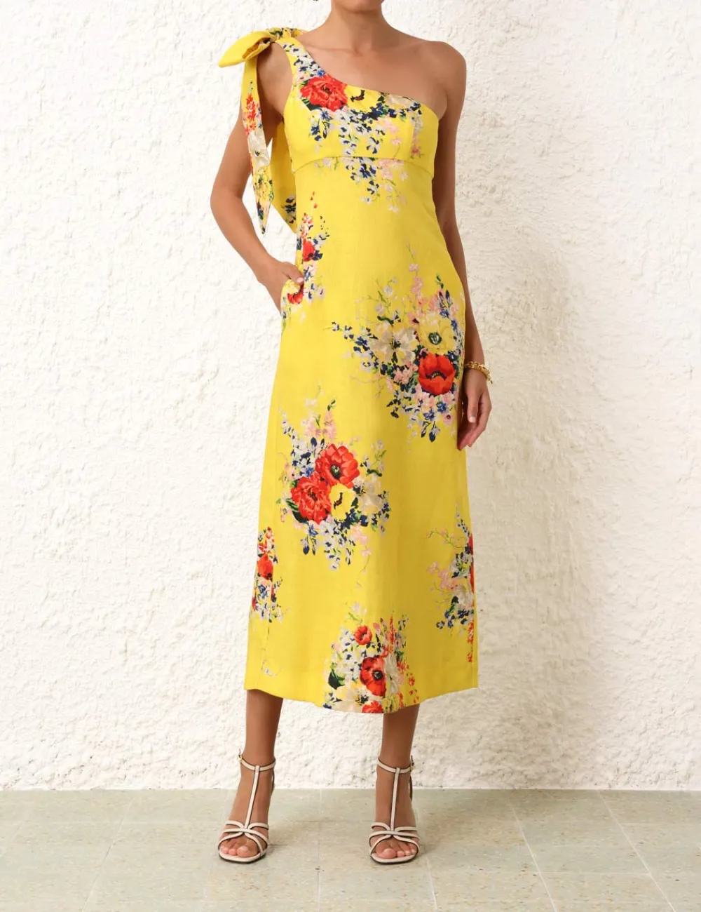ZIMMERMANN Clothing<Alight Asymmetric Midi Dress