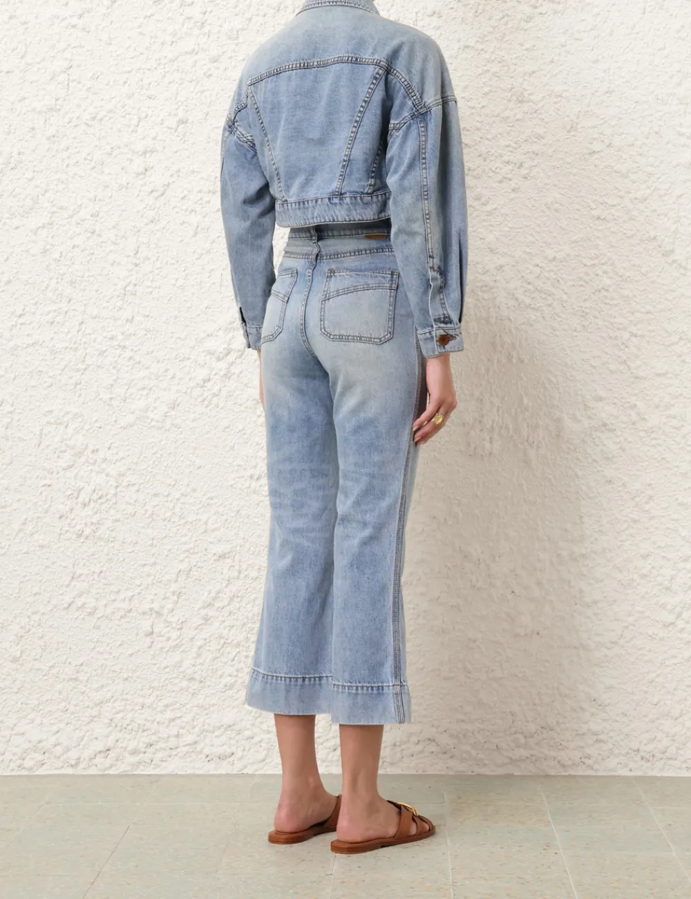 ZIMMERMANN Clothing<Alight Cropped Denim Jacket