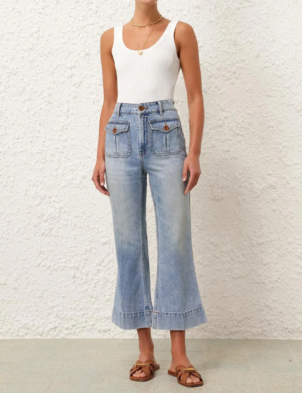 ZIMMERMANN Denim<Alight Cropped Flare Jean