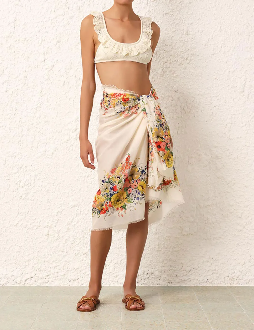 ZIMMERMANN Bikinis<Alight Frill Knit Scoop Bikini