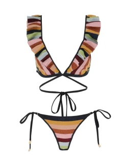 ZIMMERMANN Bikinis<Alight Lurex Knit Wrap Bikini