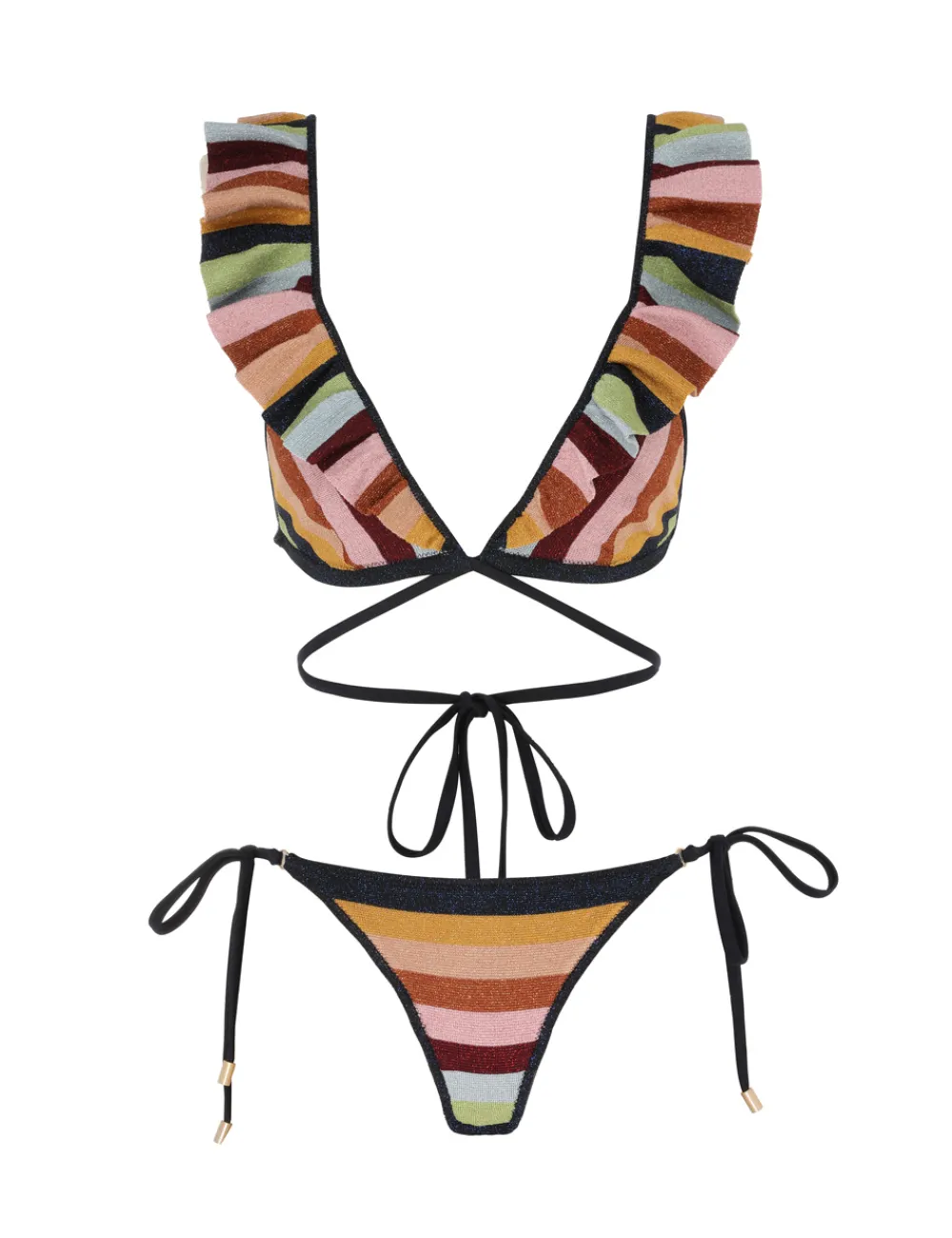 ZIMMERMANN Bikinis<Alight Lurex Knit Wrap Bikini