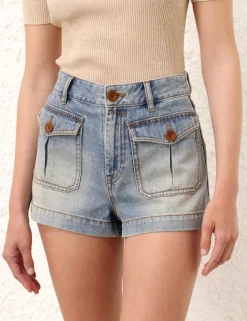 ZIMMERMANN Denim<Alight Mini Short