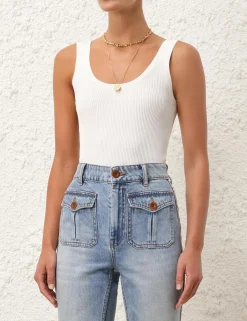 ZIMMERMANN Tops<Alight Scoop Neck Tank