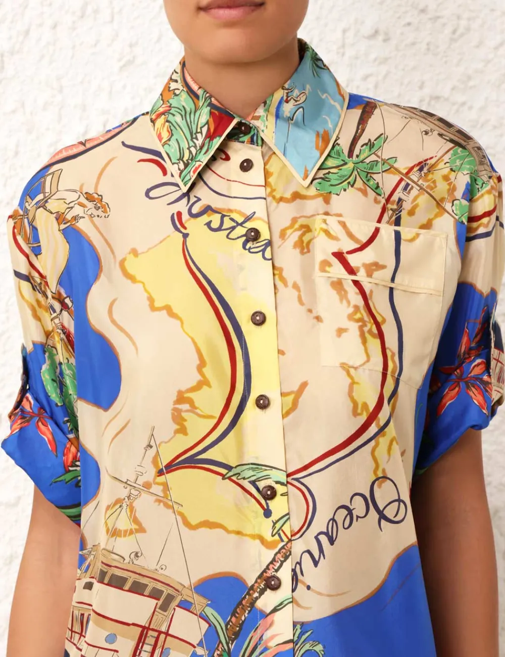 ZIMMERMANN Tops<Alight Short Sleeve Shirt