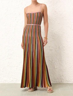 ZIMMERMANN Knitwear<Alight Stripe Midi Dress