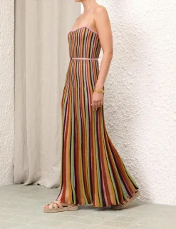 ZIMMERMANN Knitwear<Alight Stripe Midi Dress