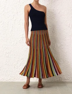 ZIMMERMANN Knitwear<Alight Stripe Midi Skirt