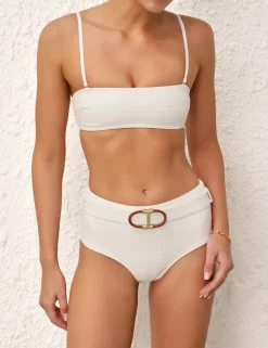 ZIMMERMANN Bikinis<Alight Textured Boyleg Bikini