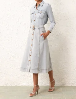 ZIMMERMANN Clothing<August A Line Denim Skirt