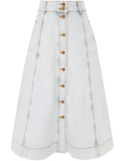 ZIMMERMANN Denim<August A Line Denim Skirt