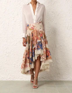 ZIMMERMANN Skirts<August Asymmetric Skirt