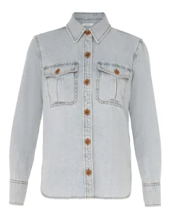 ZIMMERMANN Tops<August Denim Body Shirt