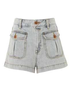 ZIMMERMANN Clothing<August Denim Mini Short