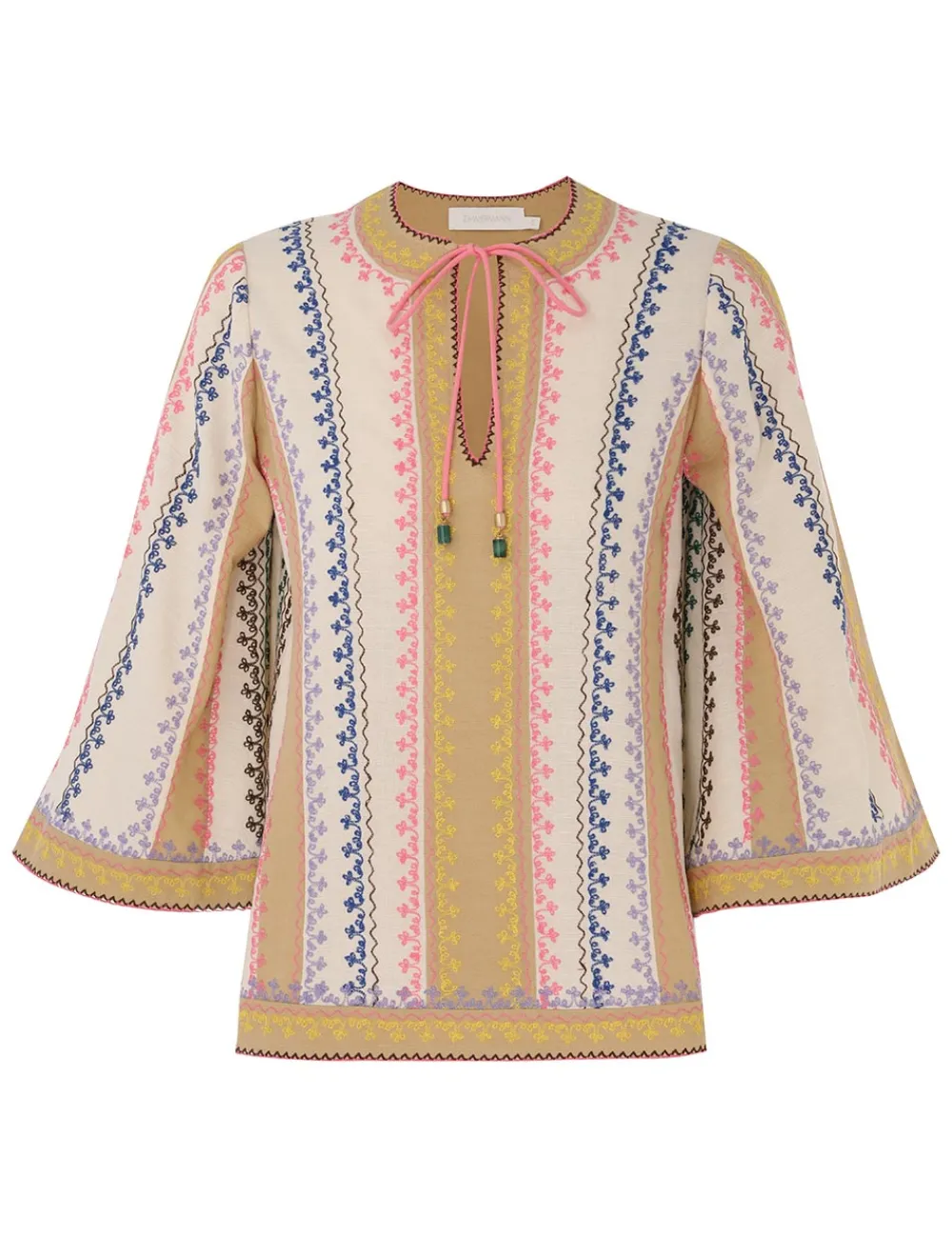 ZIMMERMANN Tops<August Embroidered Top