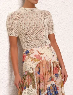 ZIMMERMANN Knitwear<August Lace Knit Tee