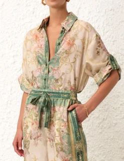 ZIMMERMANN Tops<August Short Sleeve Shirt
