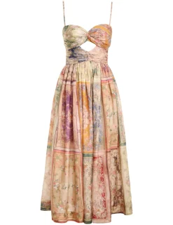ZIMMERMANN Clothing<August Tie Front Midi Dress