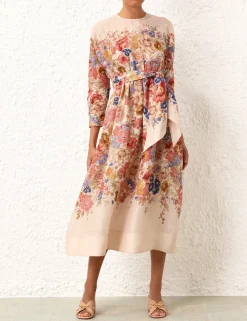 ZIMMERMANN Clothing<August Tie Waist Midi Dress