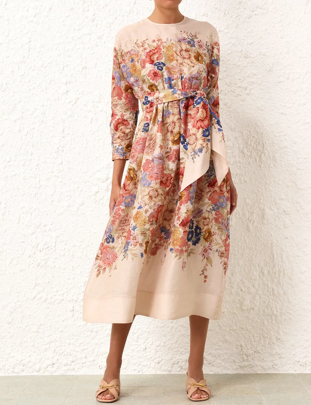 ZIMMERMANN Clothing<August Tie Waist Midi Dress