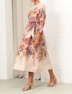 ZIMMERMANN Clothing<August Tie Waist Midi Dress
