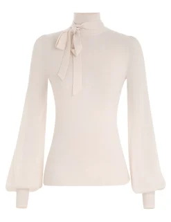ZIMMERMANN Luminosity<Blouson Tie-Neck Sweater