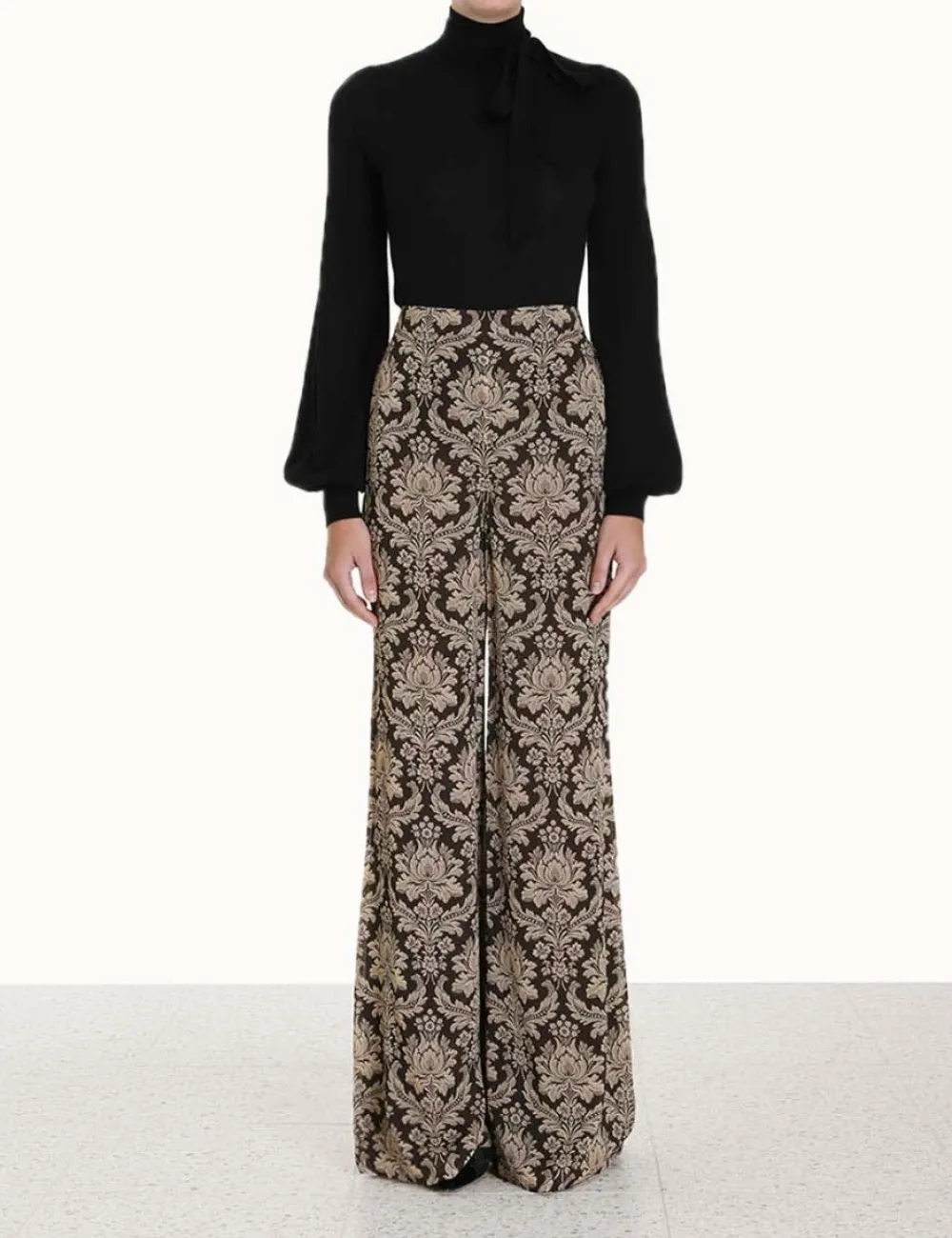 ZIMMERMANN Knitwear<Blouson Tie-Neck Sweater