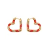 ZIMMERMANN Accessories<Candy Stripe Pave Heart Hoops