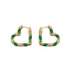 ZIMMERMANN Jewellery<Candy Stripe Pave Heart Hoops