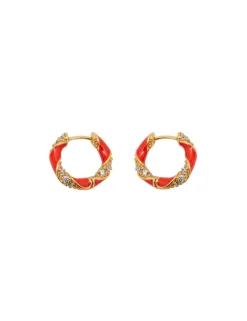 ZIMMERMANN Earrings<Candy Stripe Pave Hoops