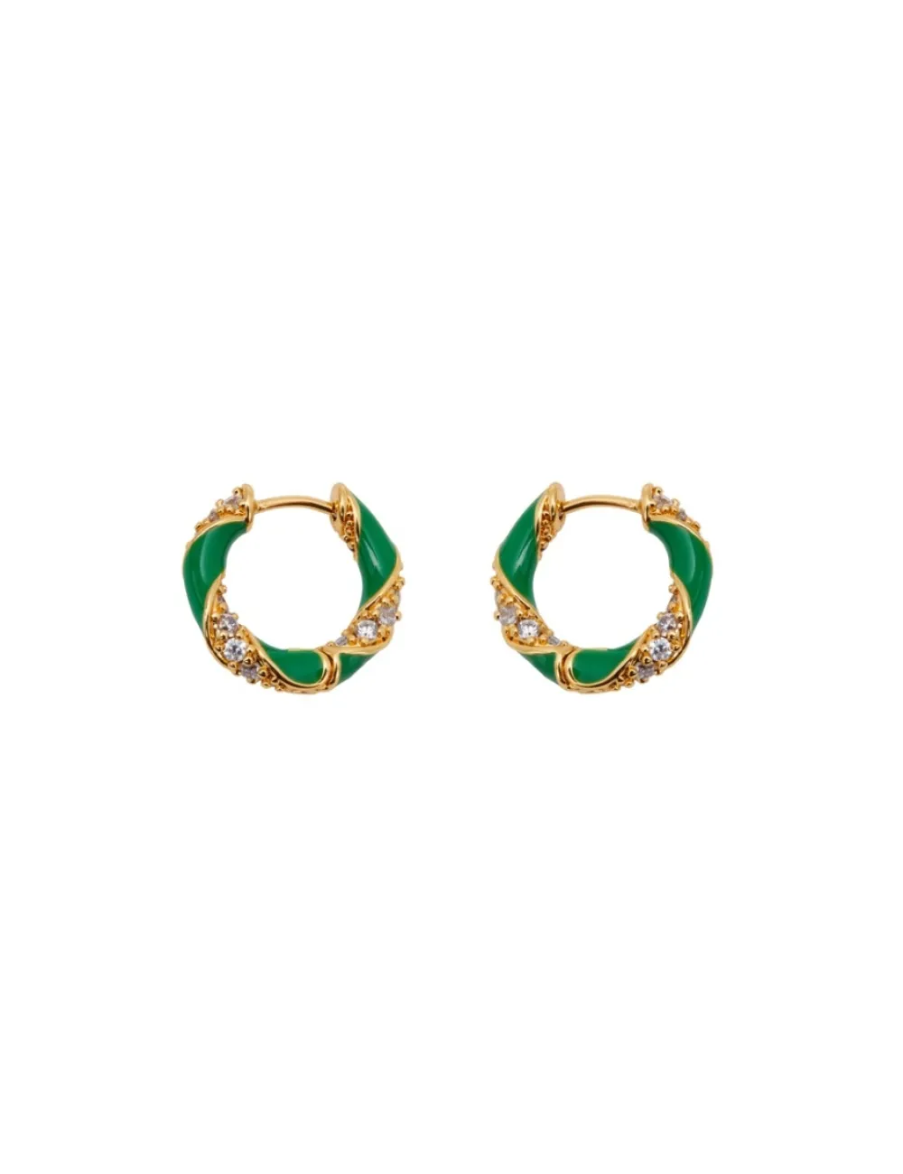 ZIMMERMANN Jewellery<Candy Stripe Pave Hoops