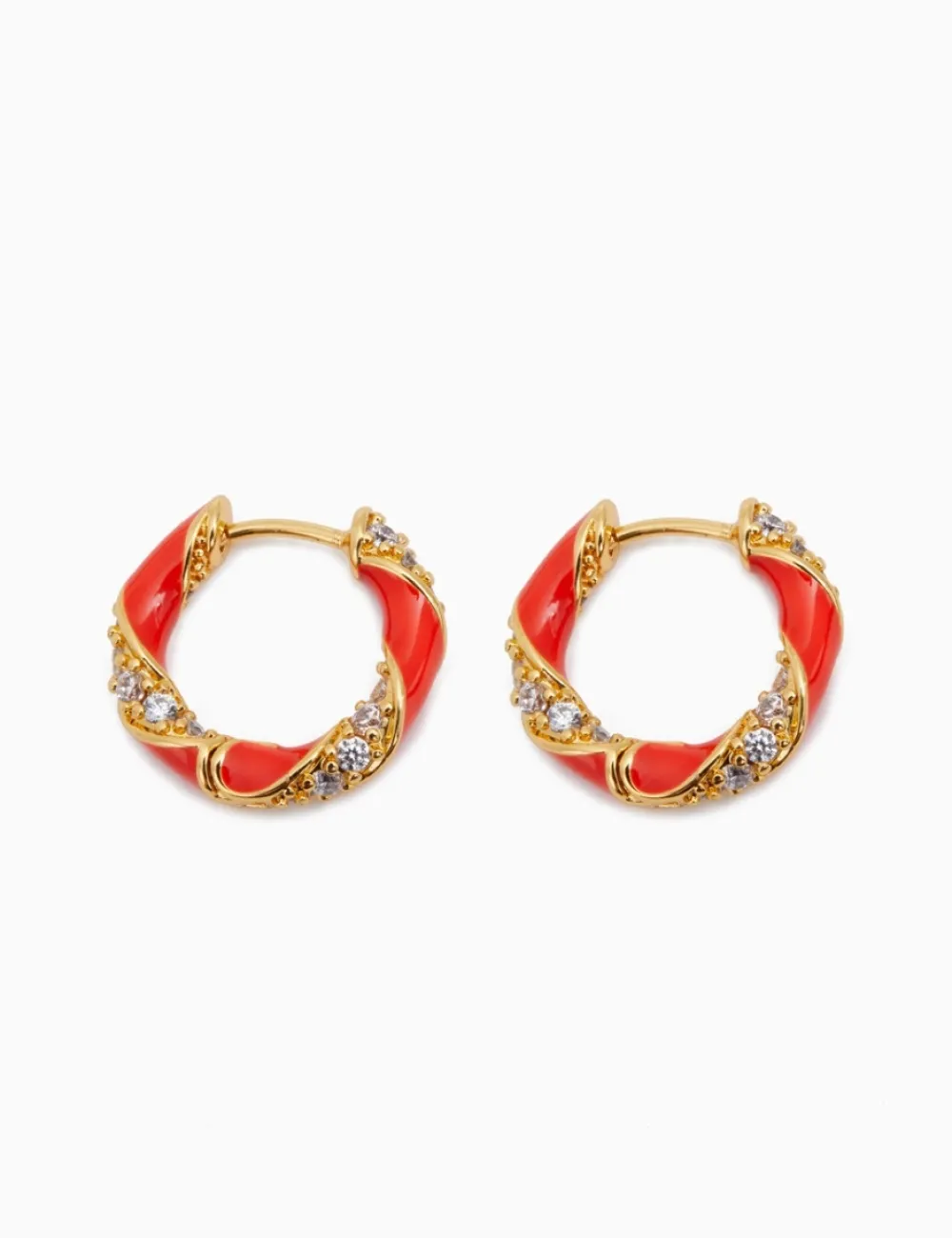 ZIMMERMANN Jewellery<Candy Stripe Pave Hoops