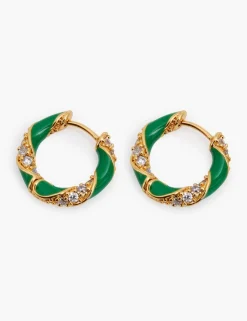 ZIMMERMANN Accessories<Candy Stripe Pave Hoops