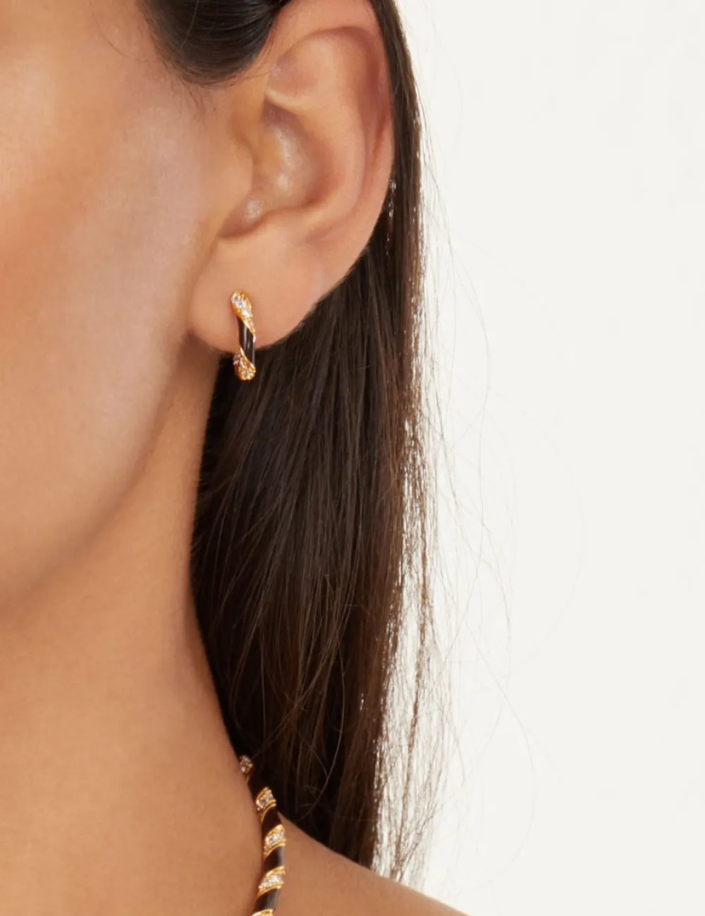 ZIMMERMANN Jewellery<Candy Stripe Pave Hoops