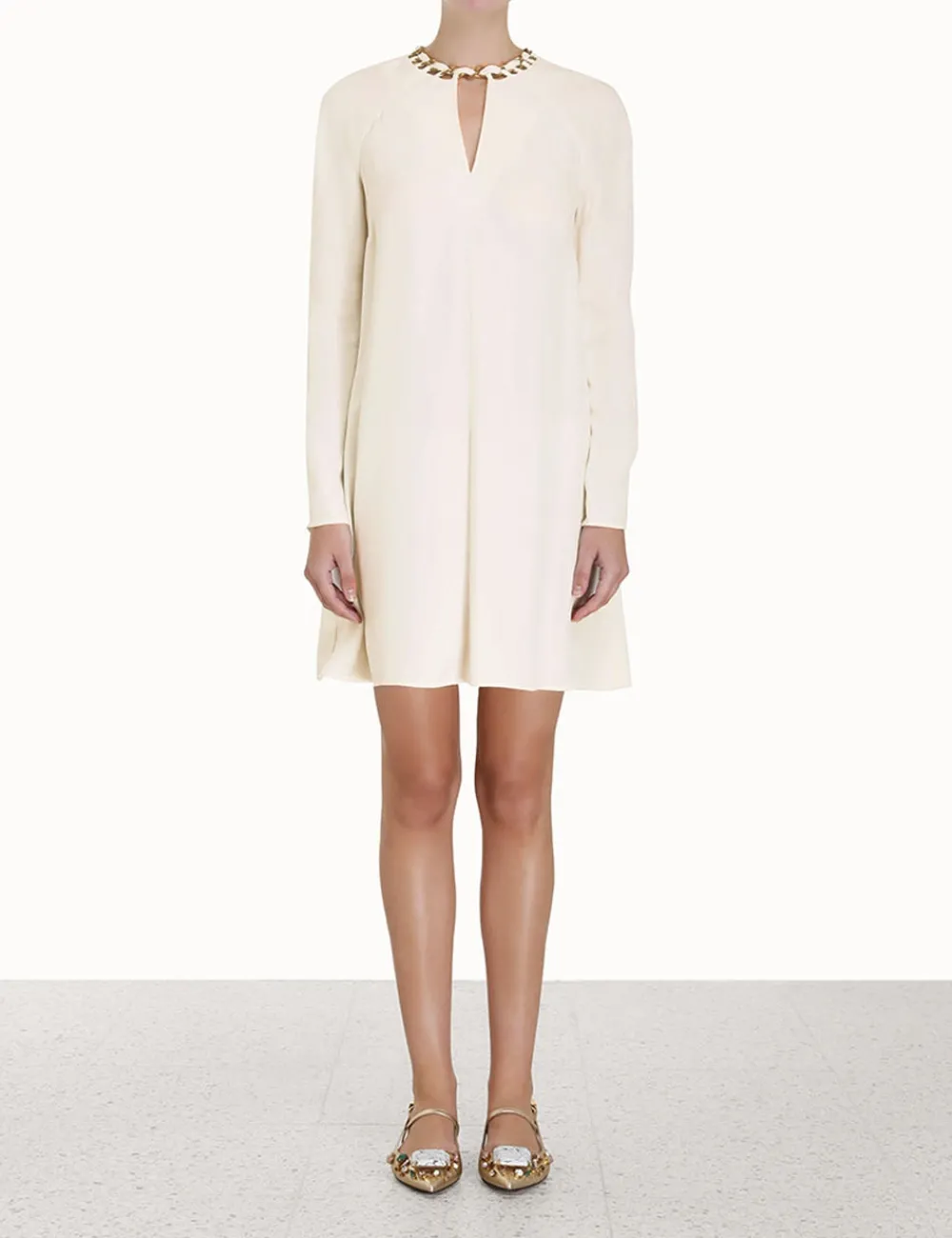 ZIMMERMANN Dresses<Chain Embellished Mini Dress