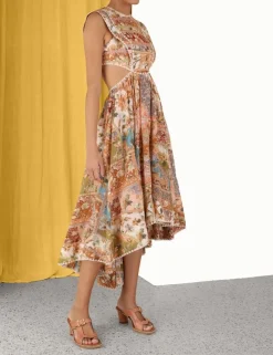 ZIMMERMANN Clothing<Chintz Asymmetric Dress