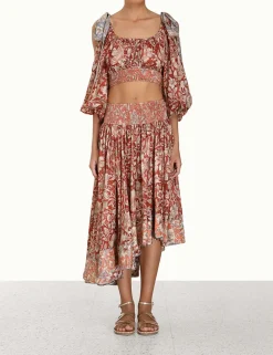 ZIMMERMANN Clothing<Chintz Asymmetrical Skirt