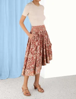 ZIMMERMANN Clothing<Chintz Asymmetrical Skirt