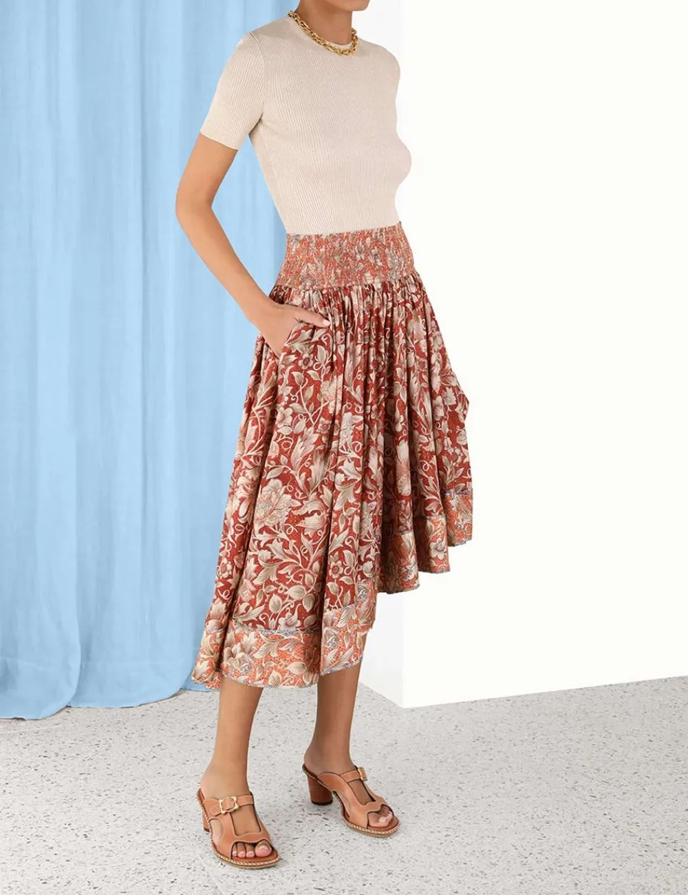 ZIMMERMANN Skirts<Chintz Asymmetrical Skirt
