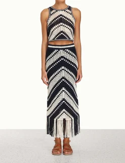 ZIMMERMANN Skirts<Chintz Crochet Fringed Skirt