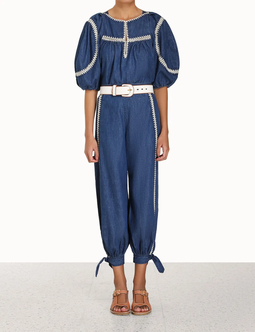 ZIMMERMANN Shorts & Pants<Chintz Denim Harem Pant