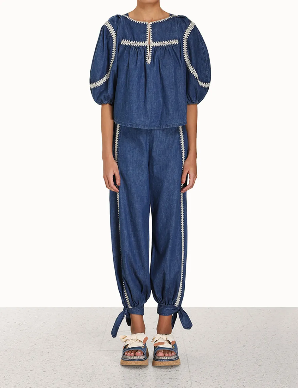 ZIMMERMANN Denim<Chintz Denim Harem Pant