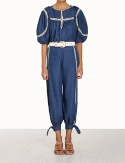 ZIMMERMANN In Denim<Chintz Denim Smock Top