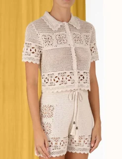 ZIMMERMANN Tops<Chintz Hand Crochet Shirt