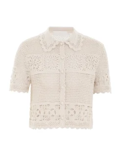 ZIMMERMANN Knitwear<Chintz Hand Crochet Shirt