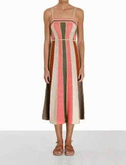 ZIMMERMANN Knitwear<Chintz Panelled Midi Dress