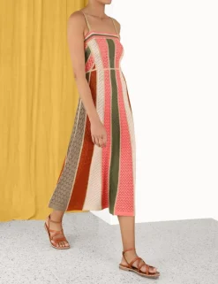ZIMMERMANN Knitwear<Chintz Panelled Midi Dress